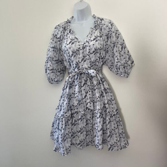 Cleobella Dresses & Skirts - Cleobella Nevah Dress Large Ruffle Floral Pockets Prairie Cottage Puff Sleeve
